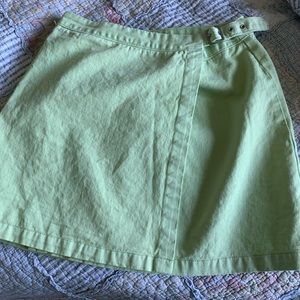 Pastel green wrap mini skirt. Brandy Melville
